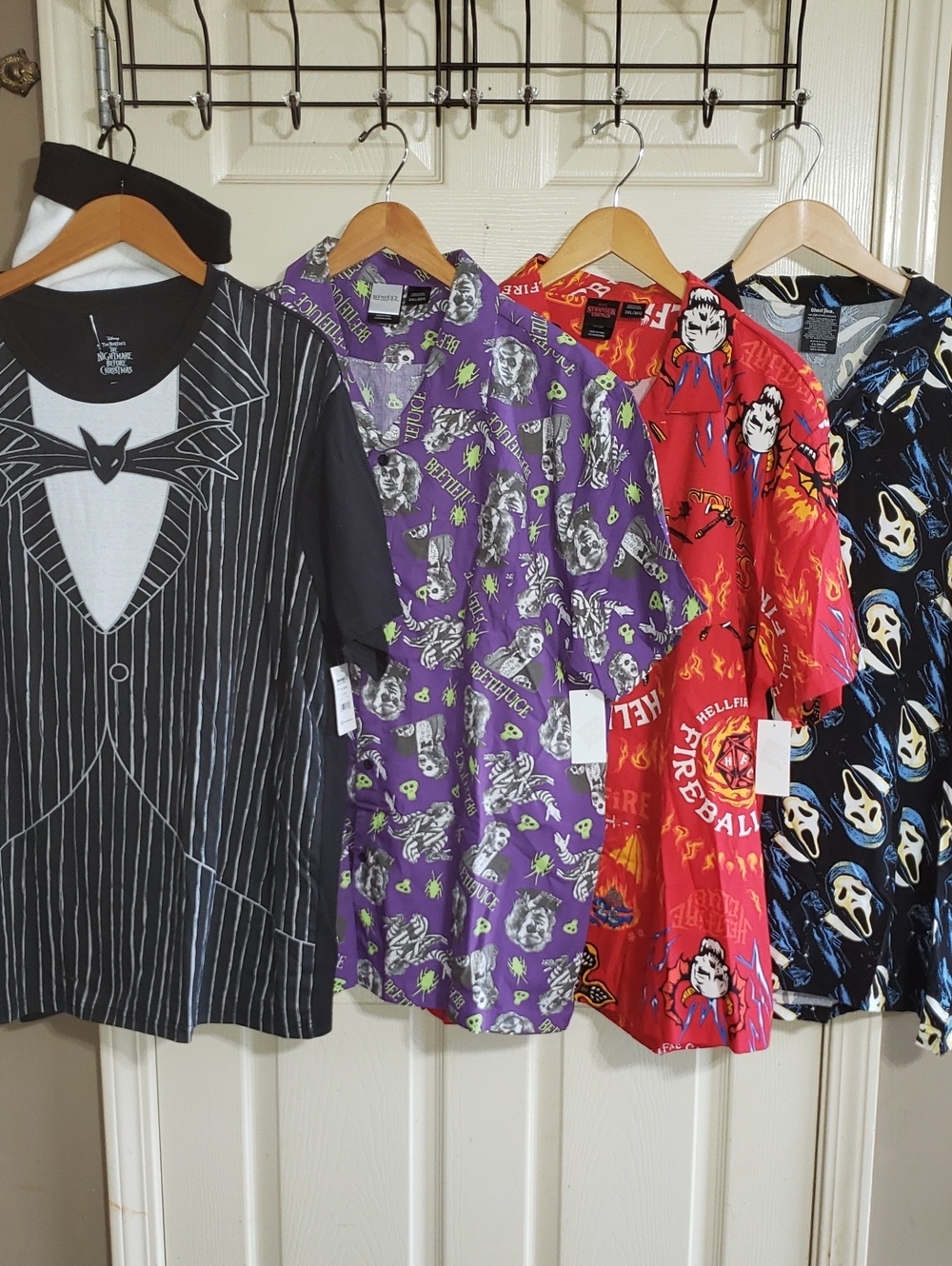 BUNDLE FOUR (4) Halloween Graphic Shirt Print Skull Print